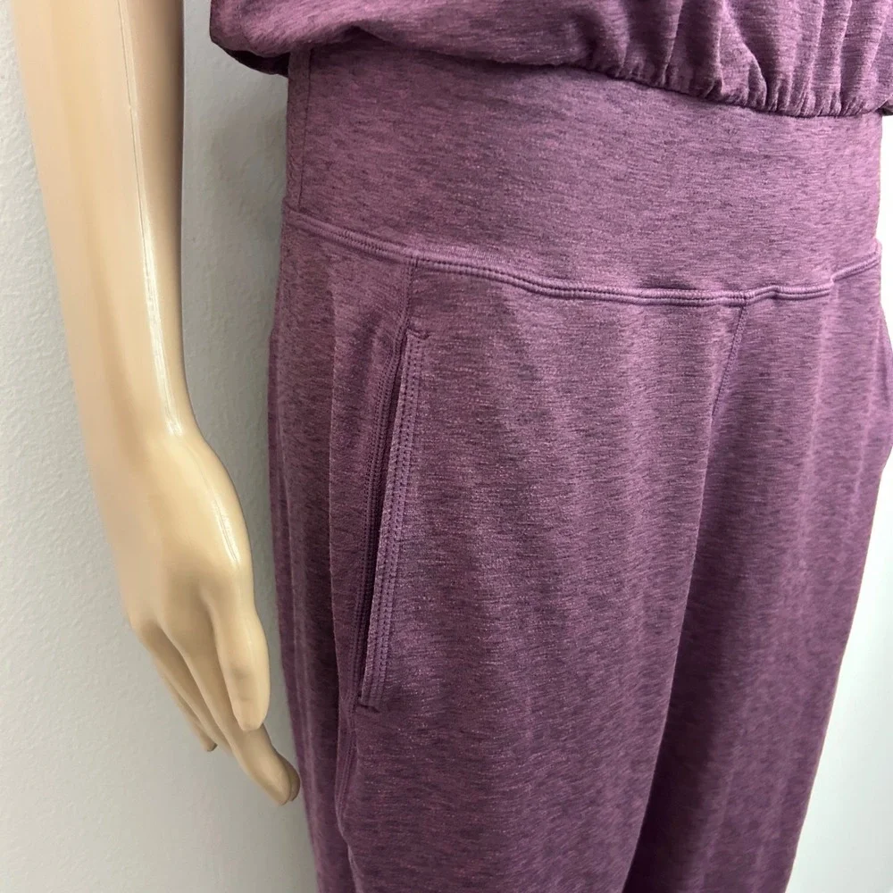 Sweaty Betty London Heathered Plum Racerback Jogger Jumpsuit Wome ns